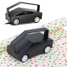 MYLIMHEA 包装纸切刀滑块、圣诞礼品包装纸卷切刀工具、可更换刀片的礼品包装纸切刀、包装纸伙伴假日包装小工具纸夹 - 黑色 - 查看 2