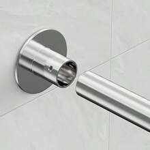 Adjustable Curved Shower Curtain Rod, L-Shaped Bathroom Corner Shower Rail Track, Extendable Shower Corner Pole, Suitable For Bathroom Home Bathroom Decor Fall Decor Bathroom Accessories Back To School - Black - View 3