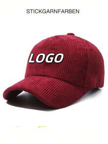 Custom Logo Women's New Autumn Model Corduroy Baseball Cap Simple Solid Color Visor Hat Warm Versatile Baseball Cap,T Customized Logo Hat, Anniversary Gift, Birthday Gift, Wedding Gift, Valentine's Day Gift, Mother's Day Gift, Father's Day Gift, Gift For Best Friends, Thanksgiving Gift, Christmas Gift ﻿ - Corduroy Baseball Cap - View 5