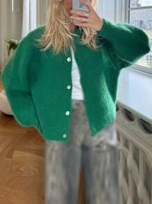 Women Button Up Sweaters Casual Fashion Lightweight Solid Color Knit Cardigans Warm Fall Knitwear For Streetwear