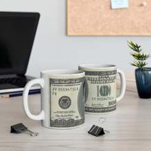 Custom 11oz Coffee Mug With Your Face Photo , Personalised Gift, Your Face On A 100 Dollar Bill, Beer Can Glass, Christmas Gift For Women, Christmas Decor, Christmas Gift, New Year Gift, Thanks Giving Gift, Custom Art Looks Engraved, Cool Gift, Money Coffee Mug, Custom Face On Money