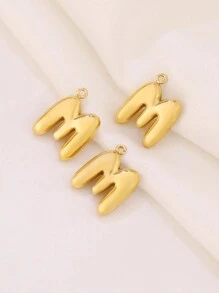 3pcs Stainless Steel Bubble Letter Pendant A-Z Initial Letters Charms Pendant For DIY Jewelry Making Supplies Accessories - Pendants - View 5