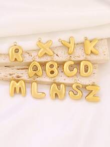 3pcs Stainless Steel Bubble Letter Pendant A-Z Initial Letters Charms Pendant For DIY Jewelry Making Supplies Accessories - Pendants - View 7