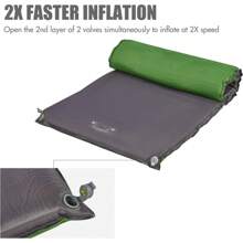 Self Inflating Camping Mattress Single Roll Mat Memory Foam Inflatable Sleeping Pad With 7cm Camp Bed Tent Mattress With Built-In Pillow R Value Higher Than 6 Outdoor For Travel - Green - View 4