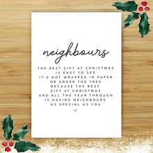 1 Unique Christmas Greeting Card, Creative Holiday Card, Warm Holiday Wishes For Neighbors, Elegant Gift Card For Special Neighbors - Multicolor - View 6