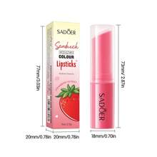 SADOER 4 Pacotes Conjunto de Presente, Sabor de Frutas de Sanduíche Especial Bálsamo Labial de Ácido Hialurônico com Variação de Temperatura para Lábios Secos e Escuros - Hidratante e Nutritivo, Acabamento Brilhante, Hipoalergênico, Adequado para Todos os Tipos de Pele - Multicolorido - Visão 6