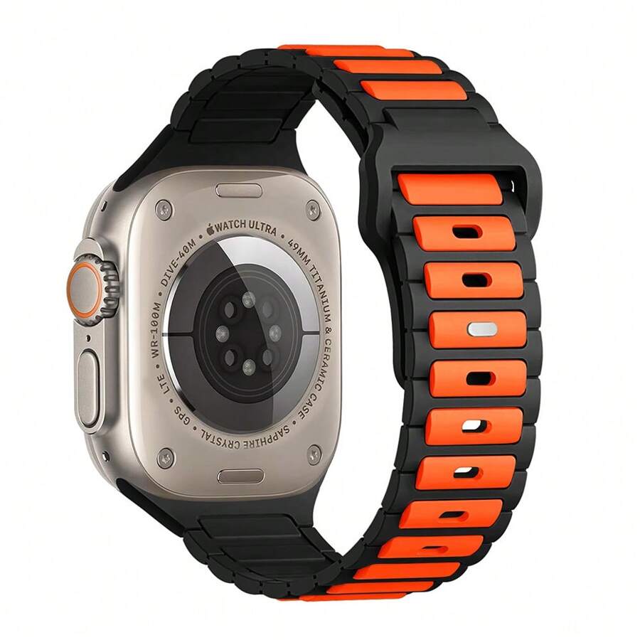 Dây đeo thể thao tương thích với dây đeo Apple Watch 44mm 45mm Ultra 2 49mm 40mm 41mm 42mm 45 44mm Vòng đeo tay bằng silicon cho Apple Watch Series 9 8 SE 7 3 - 42mm/44mm/45mm/49mm - Xem 1