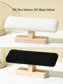 1pc/2pcs Wooden Single Layer Bracelet Storage Rack, Headband Necklace Watch Bracelet Jewelry Display Stand, Decorative Prop Sun Travel Cool - Log Flat Single Layer Bracelet Stand - View 18