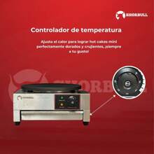 Shorbull 22 Inch Electric Industrial Crepe Maker Non-Stick Plate Temperature Control - Silver - View 6