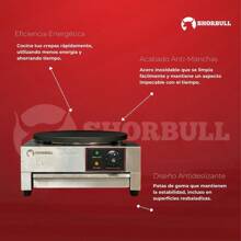 Shorbull 22 Inch Electric Industrial Crepe Maker Non-Stick Plate Temperature Control - Silver - View 5