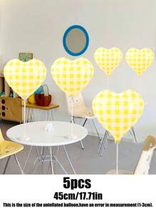 5/10 quả bóng bay lá kim hình trái tim kẻ sọc 18 inch, thích hợp cho trang trí tiệc cưới, sinh nhật, ngày lễ tình nhân - Nhiều màu - Xem 11