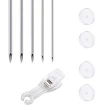 2-31pcs Body Septum Piercing Kit 14G 16G 18G 20G 22G Tools For Nose Tongue Lip Ear Eyebrow Belly Button Cartilage Tragus Industrial Barbell Helix Daith Piercing Jewelry Clamps