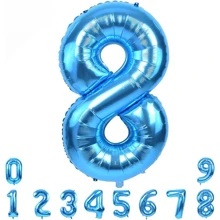 Balon Angka Warna-warni 40 Inci untuk Pesta Ulang Tahun, Acara Ulang Tahun Pusat Perbelanjaan, Dekorasi Peringatan - Biru - View 13