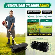 ZhdnBhnos 52CC 2.5Horse Power Hand-Held Artificial Turf Sweeper Artificial Turf Football Field Cleaning Machine Multifunctional Gasoline Lawn Cleaning Tool - Multicolor - View 1