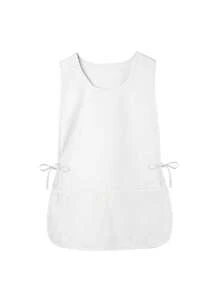 1pc Unisex Apron For Home Cleaning, Pinafore Style With 2 Pockets - Solid Color - View 5