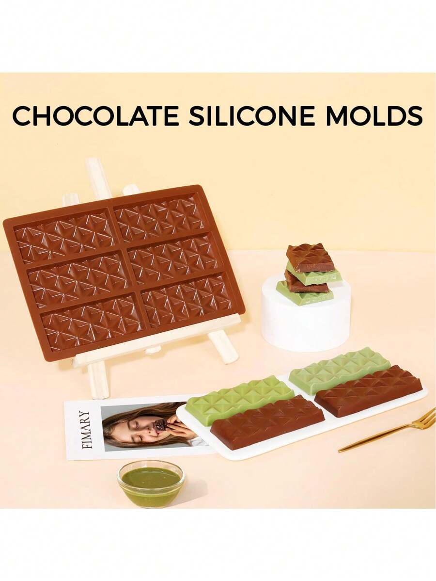 Silicone Pyramid Shaped Chocolate Bar Mold NonStick Chocolate Molds, Flexible And Easy To Use