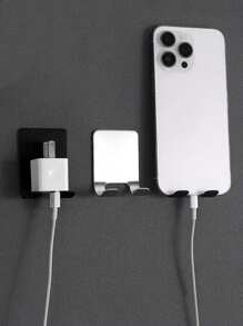 2pcs Plastic Shaver/Razor Wall Mount Hooks, Multifunctional No Drill Power Plug Razor Holder & Phone/Bag Organizer Home Bathroom Decor Fall Decor Back To School