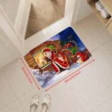Tappetini semplici in fango di diatomee con elementi natalizi, resistenti allo sporco e antiscivolo per bagno (2,5 cm), assorbenti, ad asciugatura rapida, per porta, cucina, casa, bagno, tappeto da bagno, tappetino per porta, accessori da bagno estivi, di ritorno a scuola