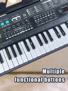 61-Key Electronic Keyboard With Microphone & USB – 10 Demo Songs, 16 Instrument Sounds, 10 Rhythms, Dual Lesson Modes, Record/Playback, Volume/Tempo Control – Perfect For Kids & Beginners"