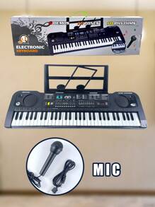 61-Key Electronic Keyboard With Microphone & USB – 10 Demo Songs, 16 Instrument Sounds, 10 Rhythms, Dual Lesson Modes, Record/Playback, Volume/Tempo Control – Perfect For Kids & Beginners"