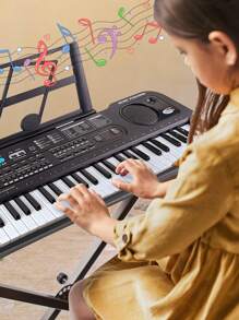 61-Key Electronic Keyboard With Microphone & USB – 10 Demo Songs, 16 Instrument Sounds, 10 Rhythms, Dual Lesson Modes, Record/Playback, Volume/Tempo Control – Perfect For Kids & Beginners"