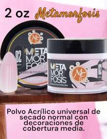 New!! 2oz MONARCH METAMORPHOSIS Acrylic Powder For Sculptural Acrylic Nail Application - Baby Pink - View 2