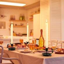 Kerzenhalter, Kerzenständer für Tischkerzen, 2er Pack Kerzenhalter, schwarze Kerzenständer - Verschiedenfarbig - Übersicht 6