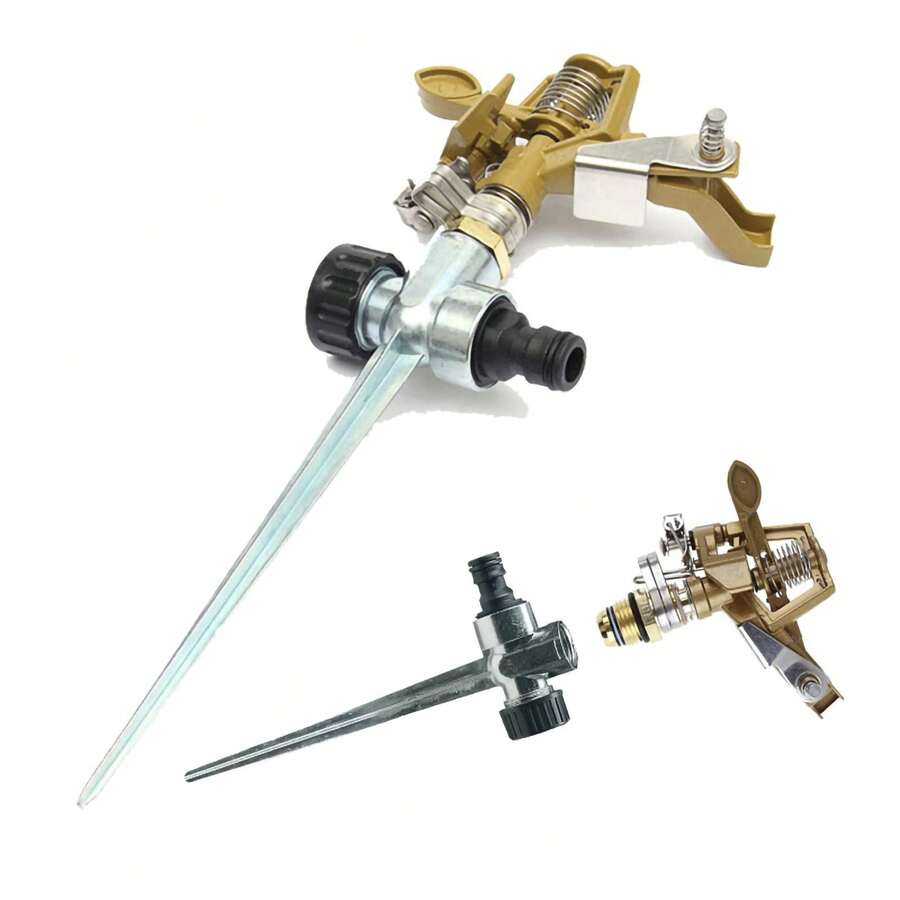 JZK 360 Grad Wassersprinkler - Metall Impuls Sprinkler Für Garten & Rasen