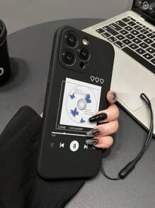 1 件时尚乐器印花哑光边缘手机壳带腕带，适用于 Apple IPhone11/12/13/14/15/16/16PRO/16PROMAX、GalaxyA05/A15/A25/A35/A53/A54/A55/S23/S24、Redmi 系列 - 彩色 - 查看 3