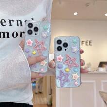 1 Ốp điện thoại chống sốc họa tiết hoa 3D đính đá Rhinestone có lỗ camera lớn, ốp điện thoại trang trí dễ thương tương thích với iPhone 11/11 Pro Max/14/15/12/13 - Nhiều màu - Xem 10