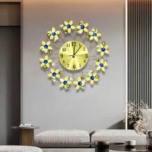 1pc Modern Style Silent Wall Clock, Suitable For Living Room, Kitchen, Bedroom, Office, Metal Crystal Hanging Clock, Battery Powered, Decorative Item (Battery Not Included), 15 Inch, Rama Decor, Home Decor, Room Decor Gift, Birthday Graduation Clock, Bedroom Wall Decor, Dorm Decor, Back To School Decoration - Multicolor - View 7