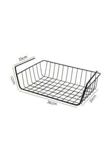 Bottom Hanging Basket Storage Rack Household Artifact Multifunctional Partition Rack - 黑色 - 查看 1