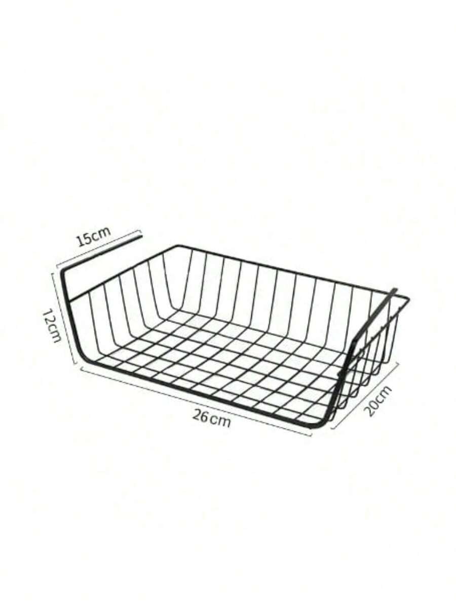 Bottom Hanging Basket Storage Rack Household Artifact Multifunctional Partition Rack - 黑色 - 查看 1