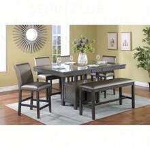 Modern 1pc Light Brown Seats Counter Height Bench Dining Room Wooden Fabric Upholstered Furniture Footrest,ChicFurnish8