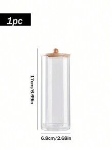 1 pièce/2 pièces, Boîte de rangement en bois transparent pour tasse à thé, tasse à café, coussin à café, tube de rangement pour service à thé, boîte de rangement multifonctionnelle pour bureau, retour à l'école