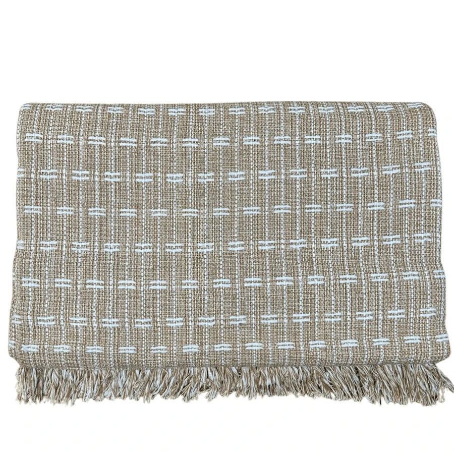 Decorative Sofa Blanket 2.40 X 1.80 Giant Type Sofa Cover Cotton - 生焦糖 - 查看 1