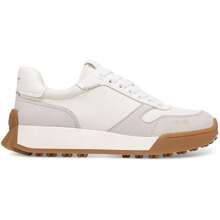 Sam Edelman Layla Womens Mixed Media Suede Athletic And Training Shoes - White Suede/nylon - View 2