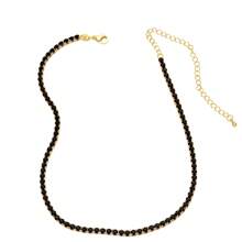1pc 18K Gold Plated Stainless Steel Women's Necklace With Rhinestones, Fashionable High-End, Suitable For Parties And Dates, Bohemian Style Accessory - Yellow Gold - View 16