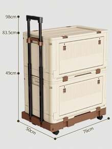 Outdoor Camping Storage Box, Collapsible Large Capacity Organizer Box For Picnic, Hiking, Car Trunk Storage - Cream - View 21