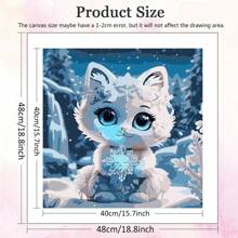 1 PC Tranh sơn dầu theo số Fox Winter Trang trí tường DIY Sở thích Vẽ theo số Động vật Acrylic Độc đáo Quà tặng tốt nhất cho gia đình và bạn bè - Màu Xám nhạt - Xem 2