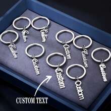 1 chiếc móc khóa tên tùy chỉnh chữ cái cá nhân hóa bằng thép không gỉ móc khóa vòng chống thất lạc cho thú cưng ngày lễ tình nhân ngày của mẹ ngày của cha quà tặng sinh nhật - Nhiều màu - Xem 1
