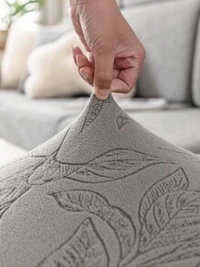 1pc Tea Leaves Jacquard Sofa Cover, All-Season Protective Slipcover, Stretchy & Machine Washable, Fits Single/Loveseat/3-4 Seater/Sectional Sofa Gifts Birthday Graduation