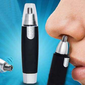 Electric Nose Hair Trimmer, Women And Men Nasal Hair Removal Clipper, Black Ear And Nose Hair Remover