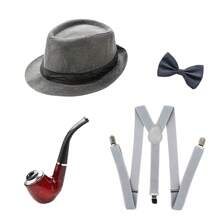 D EXCEED 3/4/5 件 1920 年代“了不起的盖茨比”赛马场情侣配饰套装 时尚复古服装配饰 下午茶化妆舞会着装配饰 舞会万圣节 - 多色 - 查看 15