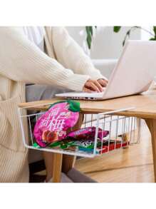 Bottom Hanging Basket Storage Rack Household Artifact Multifunctional Partition Rack - 黑色 - 查看 4