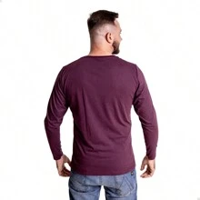 Kit 4 Men's Long Sleeve T-Shirts 100% Cotton Zaroc - 彩色 - 查看 5