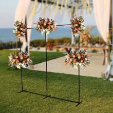 kangten Arco de boda negro, soporte de metal para globos y flores como decoración para boda, fiesta, habitación y regalos para la novia
