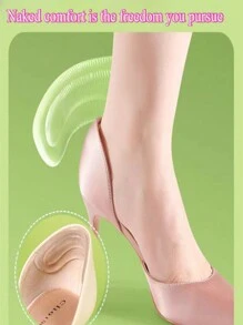 2 miếng đệm gót chân trước bằng silicon trong suốt dành cho cả nam và nữ, miếng lót giày thời trang thoải mái - Trong sáng - Xem 3