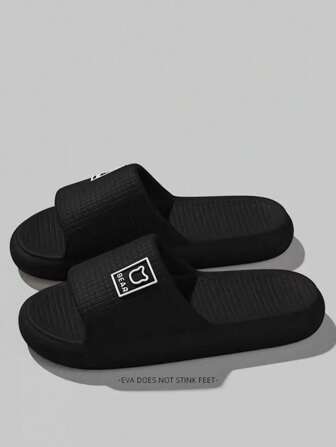 TIKP 男士 EVA 防滑凉鞋，轻便露趾速干拖鞋，适合室内/浴室/户外/海滩场景，个性化印花情侣家居拖鞋