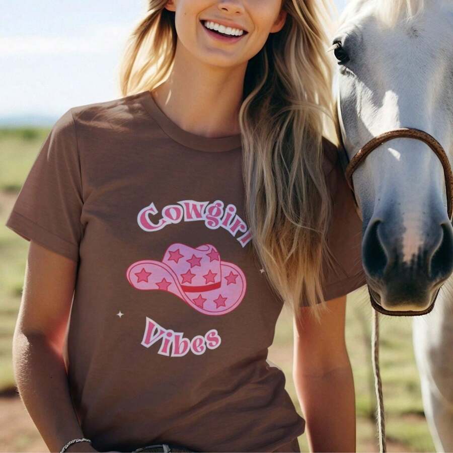 GP Women's Country Vibes T-Shirt - Rỉ Nâu - Xem 1